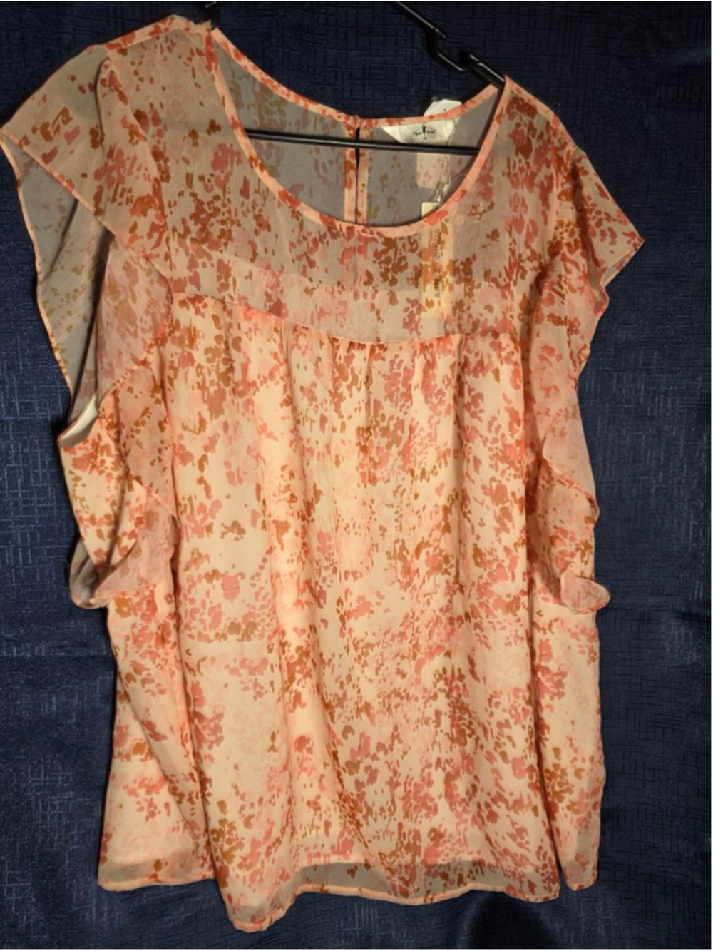 Women's Agnes Orinda Blouse Plus 4X Pink Brown Floral NWT cottagecore y2k